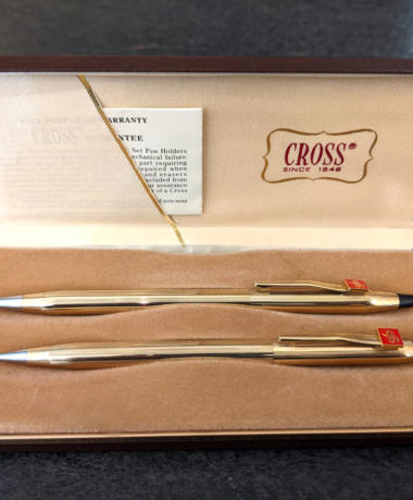 U57 Cross Pen Pencil Set 10Kt Gold Plated 58 01