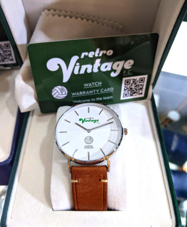U63 Retro Vintage Football Club Watch Exclusive To West Park 50 Pieces Tan Italian Leather Strap 40 2 4 60 01