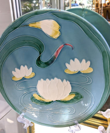 U83 Art Nouveau Zellbaden Water Lily Plate Smaller Plate Also Available 125 01