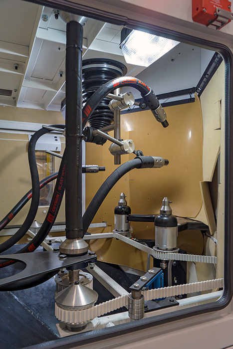 Inside a Guyson RXS900 Shot Peener Inside a Guyson RXS900 Shot Peener