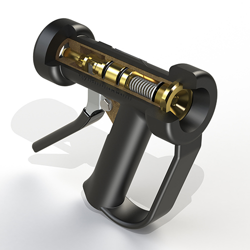 Dynafluid washdown water gun spray gun