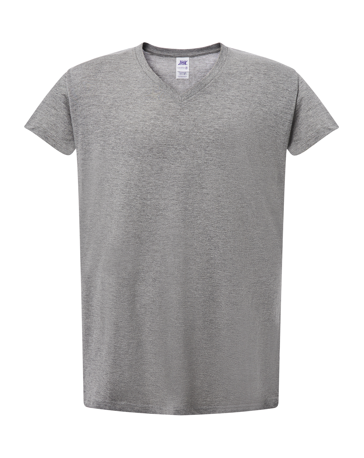 Curves V-Neck Grey Melange