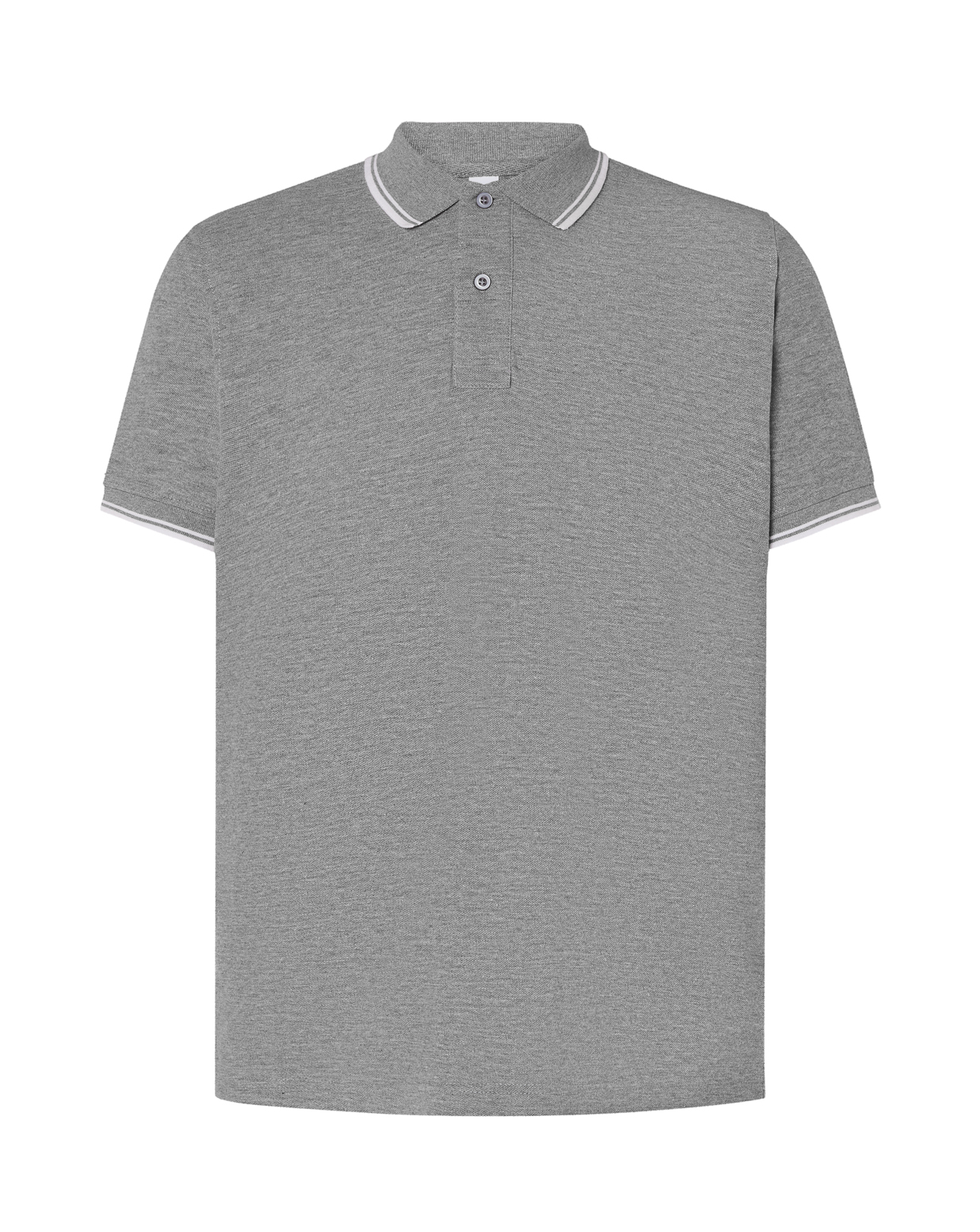 Man Regular Polo  Grey melange / White