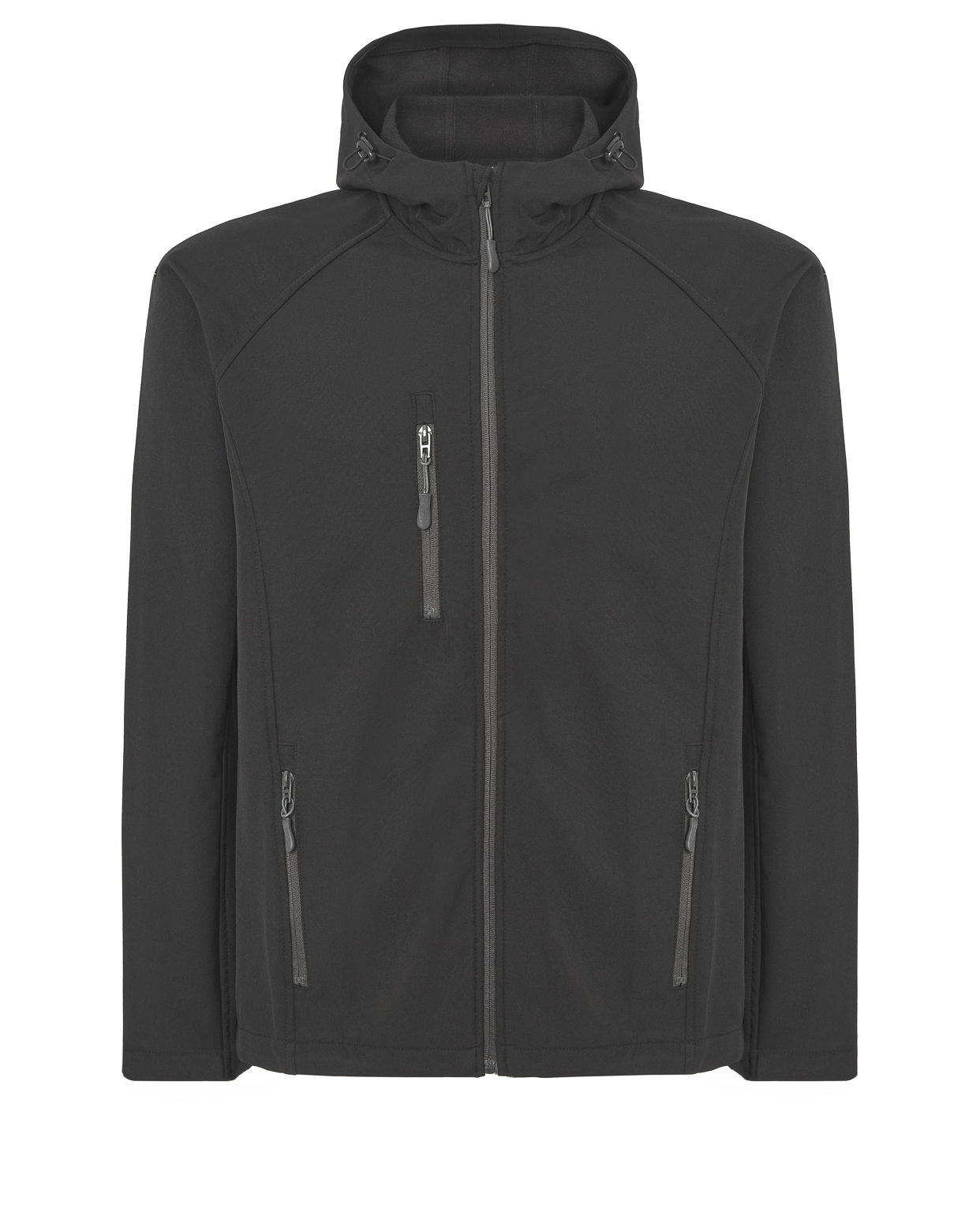 SOFTSHELL  JACKET HOODED Black