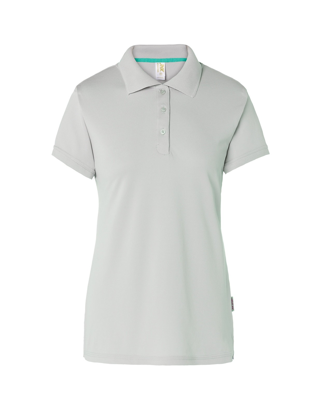 Lady Heavy Sport Pique Polo Silver-Green Atlantis