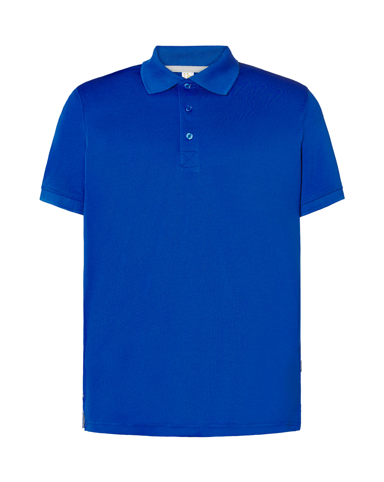 Man Heavy Sport Pique Polo Royal Blue-Silver