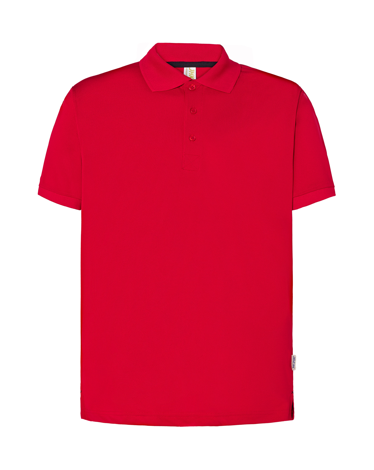 Man Heavy Sport Pique Polo Red-Navy