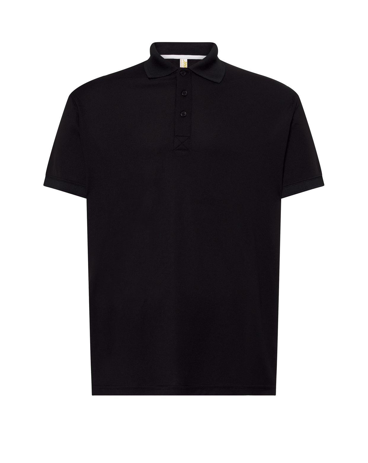 Man Sport Pique Polo  Black