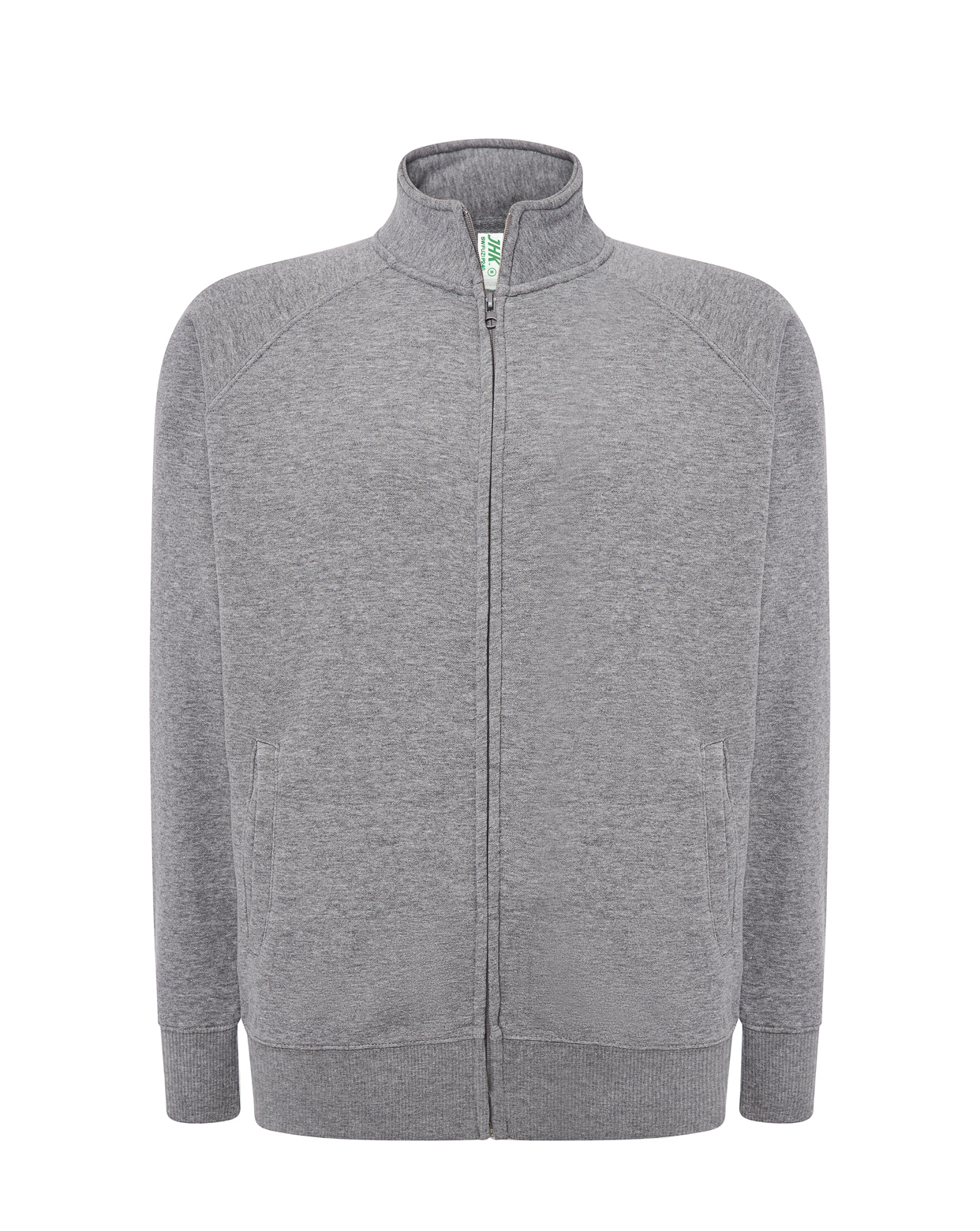 Full Zip French Terry Sweatshirt Grey Melange