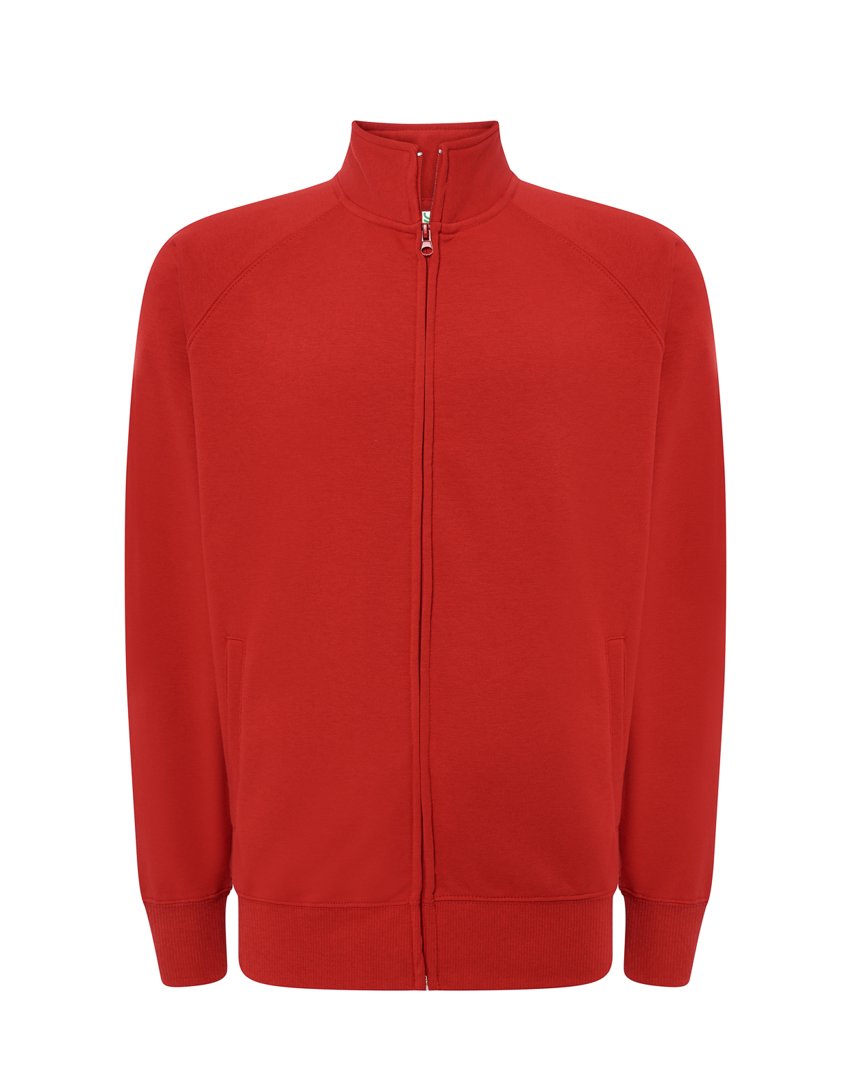 Full Zip French Terry Sweatshirt Red