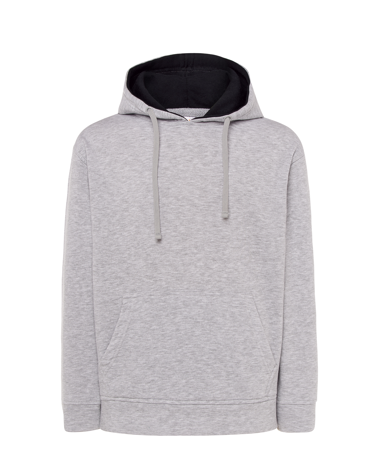 Unisex Ocean Hooded Contrast Kangaroo  Ash Melange-Navy