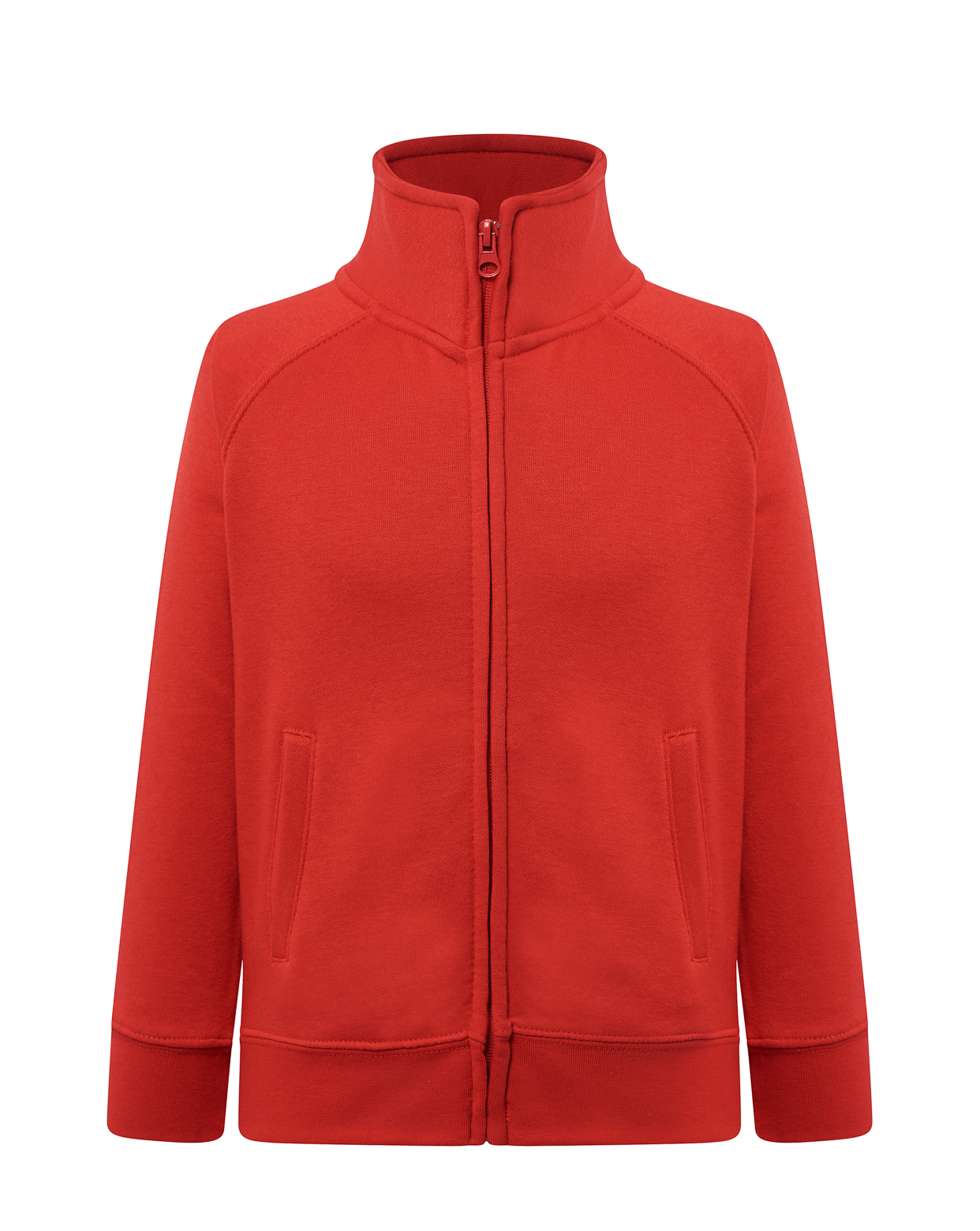 Kid Full Zip French Terry Sweatshirt Red