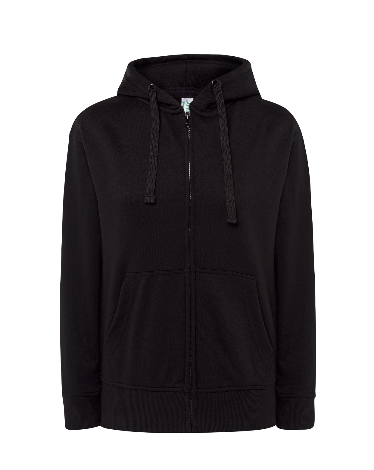 Lady Full Zip Hooded Sweatshirt Black