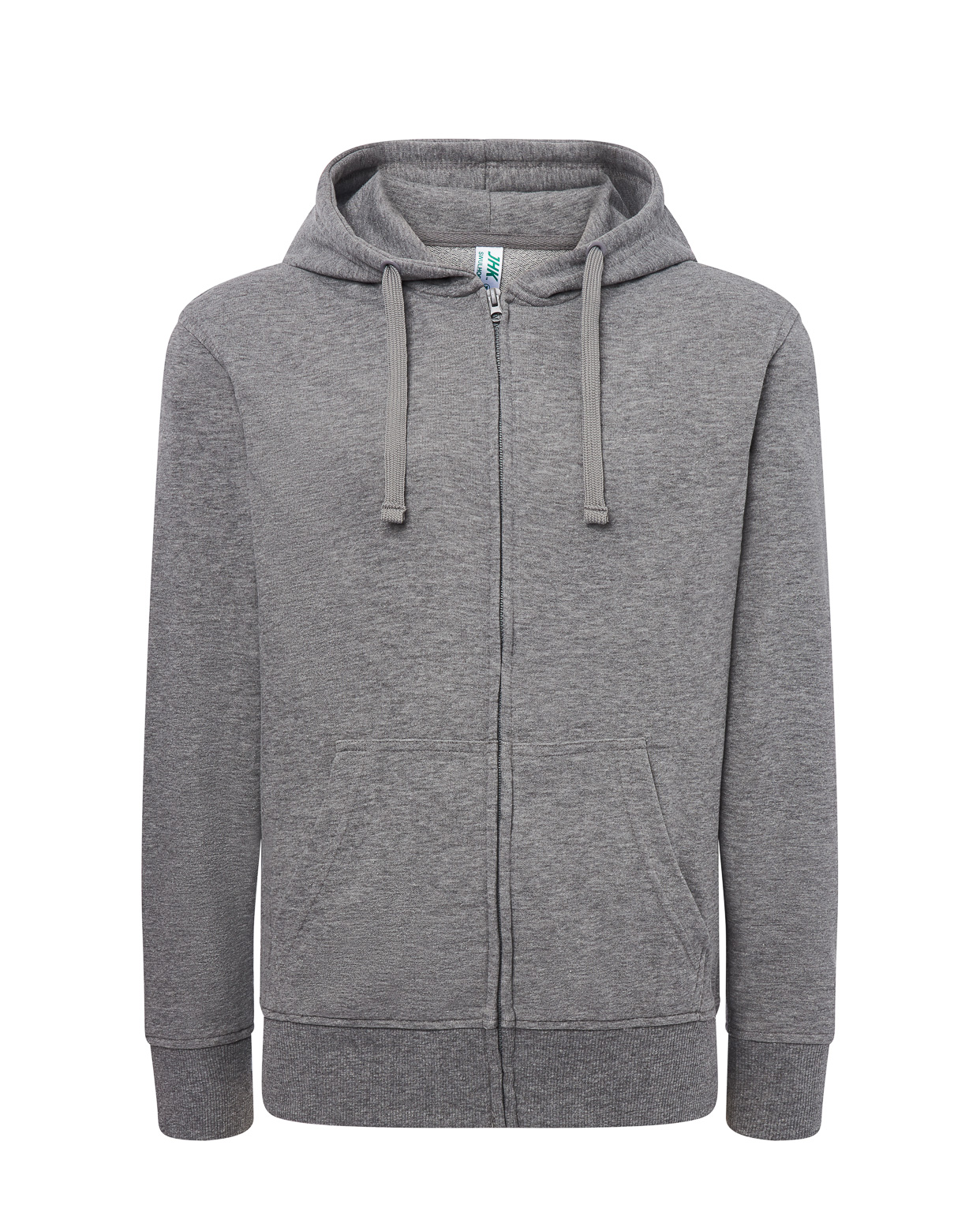 Lady Full Zip Hooded Sweatshirt Grey Melange