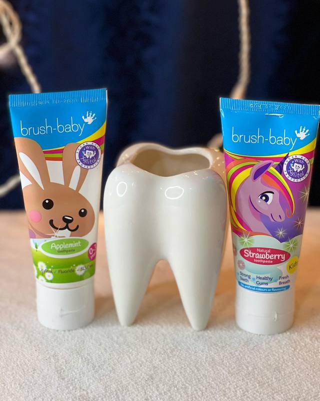 Natural Strawberry Toothpaste Kids Toothpaste BrushBaby