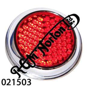 EARLY TYPE ROUND RED SIDE REFLECTOR 2" DIAMETER
