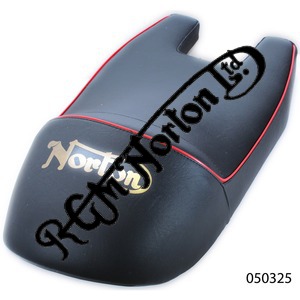 MANX SEAT BLACK WITH RED PINSTRIPE, SLIMLINE, DUAL