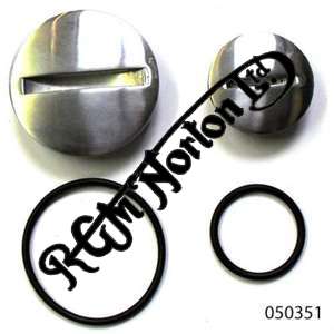 SET OF PRIMARY CHAINCASE INSPECTION PLUGS & O RINGS FOR ELECTRIC START COMMANDO