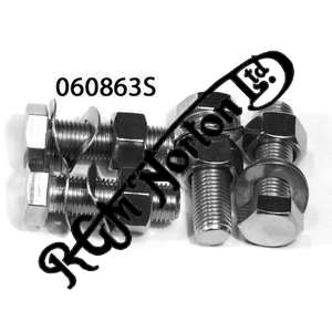 SILENCER PLATES TO Z PLATES BOLTS (1 3/16" U.H), NUTS AND WASHERS 3/8 UNF (4)