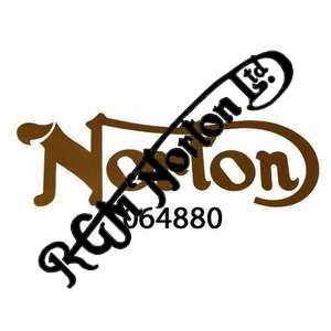 NORTON TANK DECAL, GOLD