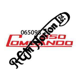 850 COMMANDO SIDE PANEL DECAL, RED