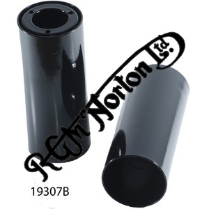 BOTTOM FORK YOKE SHROUDS EPOXY COATED BLACK 1958-68 5 3/8" LONG ___(PR)