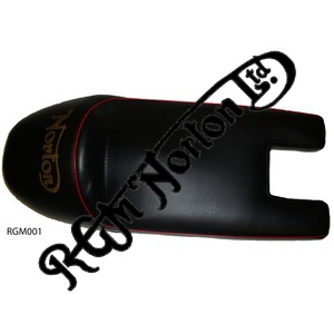 MANX SEAT BLACK WITH RED PINSTRIPE, WIDELINE, DUAL