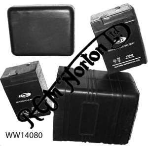 RUBBER BATTERY CASE WITH 2 DRY CELL BATTERIES MAKES 6 OR 12 VOLTS