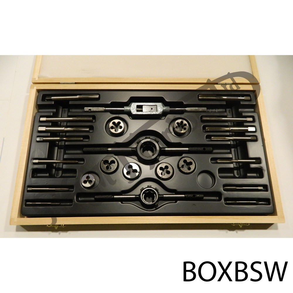 2pcs Hss Withworth Thread Tap And Die Set Bsw 1/8 5/32 3/16 1/4 5/16 1/2 9/16 St