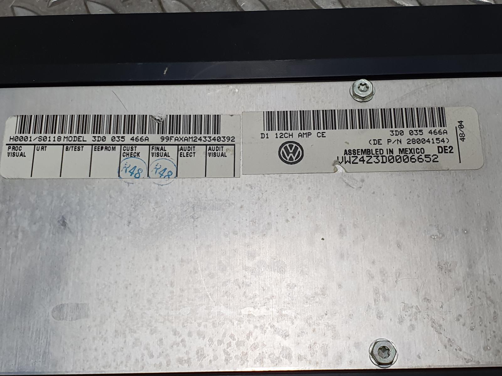 2005 VOLKSWAGEN PHAETON COMPUTER ECU View Auto part COMPUTER ECU VOLKSWAGEN PHAETON 2005