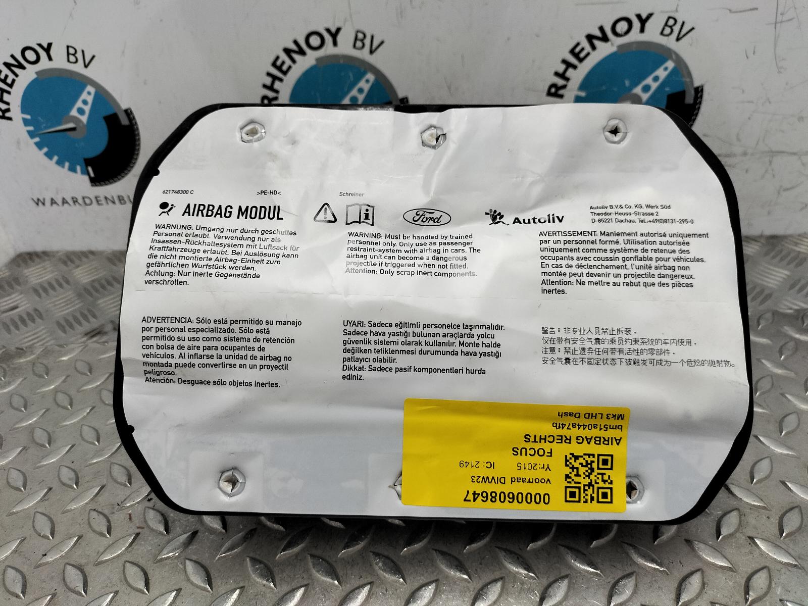 Bekijk Auto-onderdeel AIRBAG RECHTS FORD FOCUS 2015