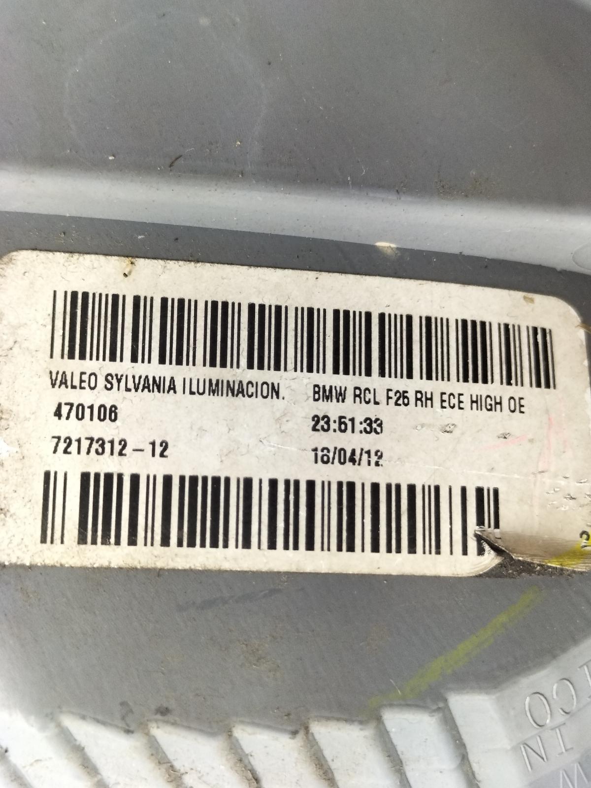 2012 BMW X3 ACHTERLICHT R View Auto part ACHTERLICHT R BMW X3 2012