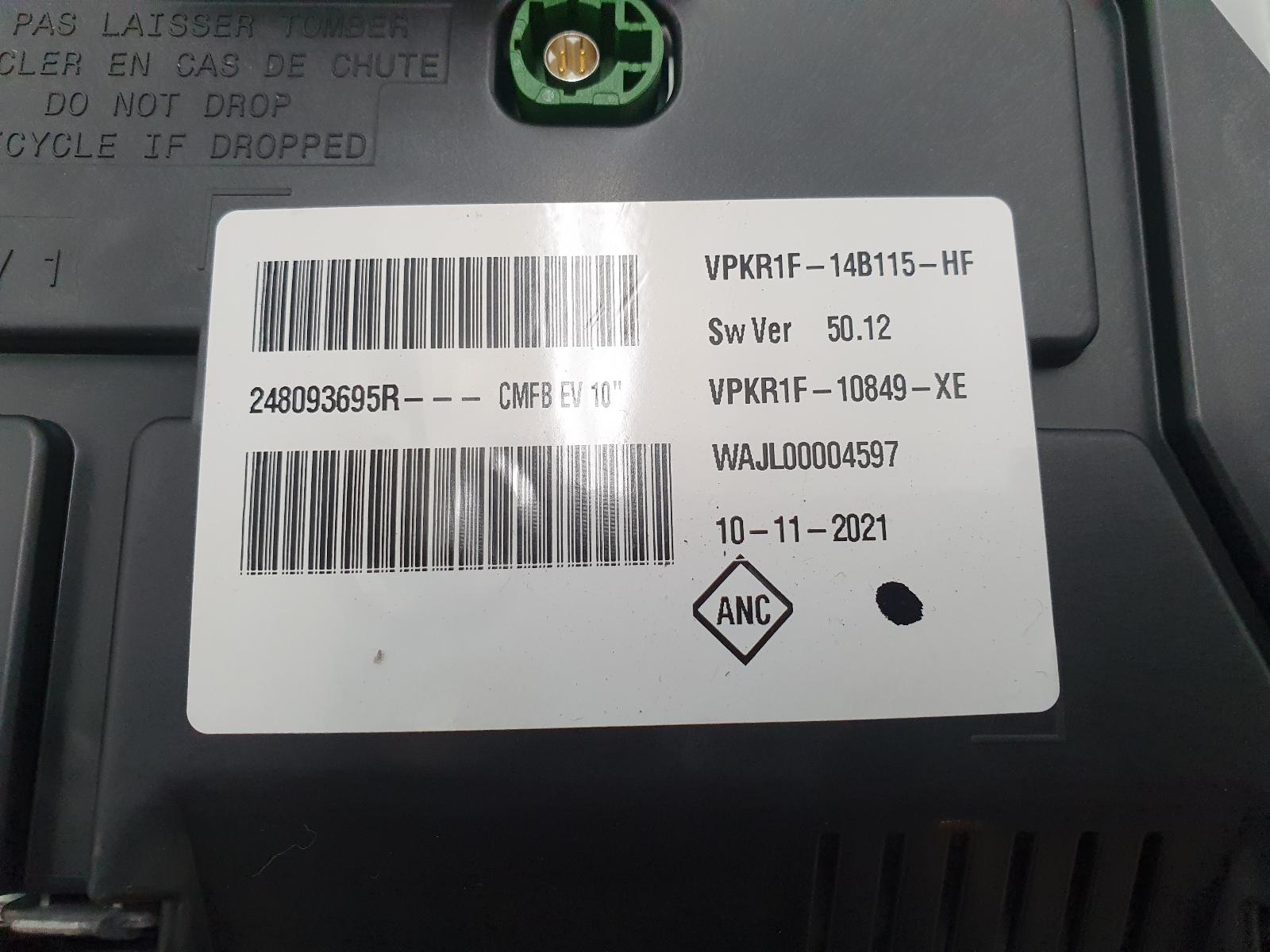 2021 RENAULT ZOE KLOKKENPANEEL View Auto part KLOKKENPANEEL RENAULT ZOE 2021
