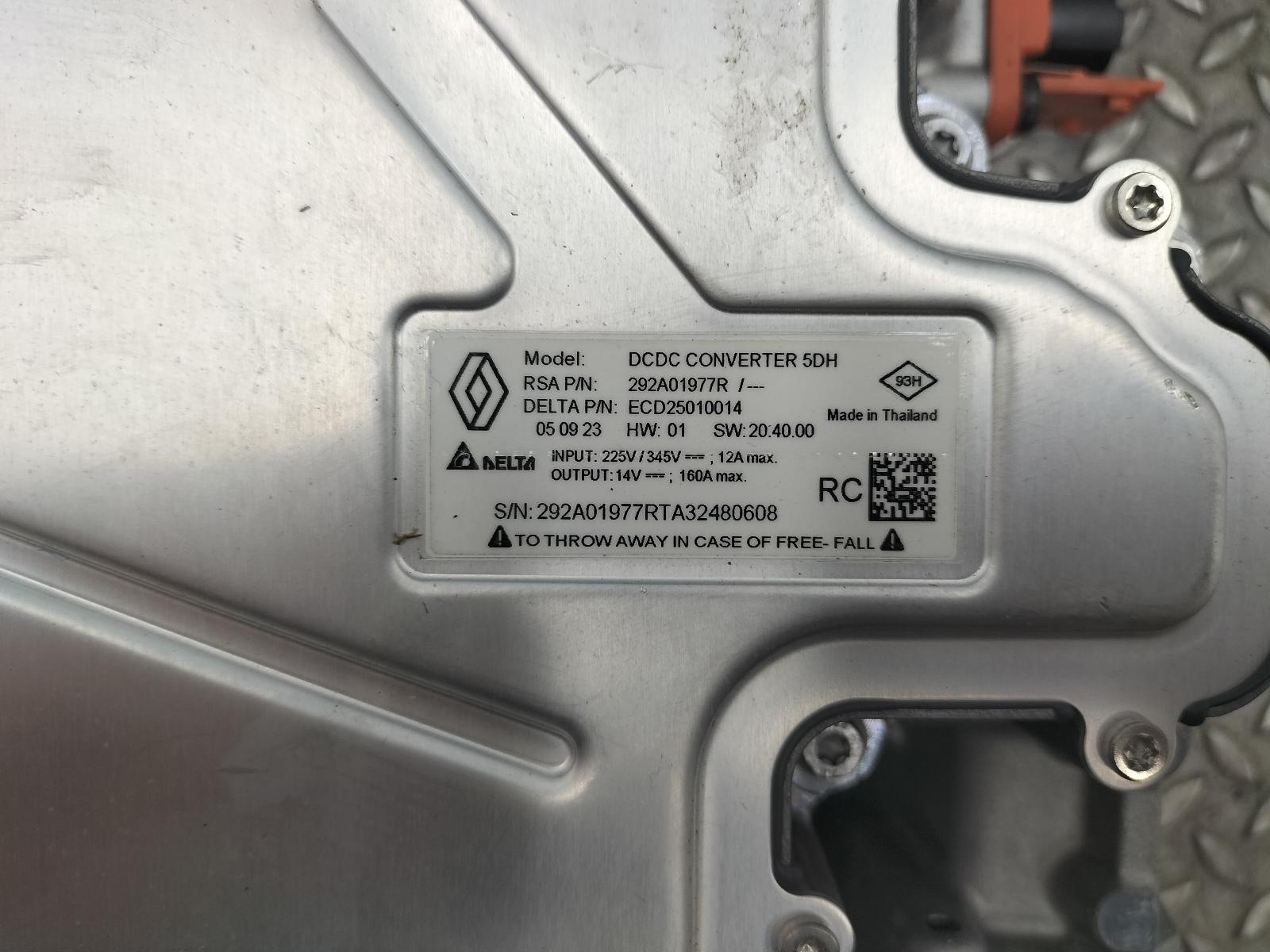2024 RENAULT CLIO EV / HYBRIDE ELEKTRONISCHE OMVORMER View Auto part EV / HYBRIDE ELEKTRONISCHE OMVORMER RENAULT CLIO 2024