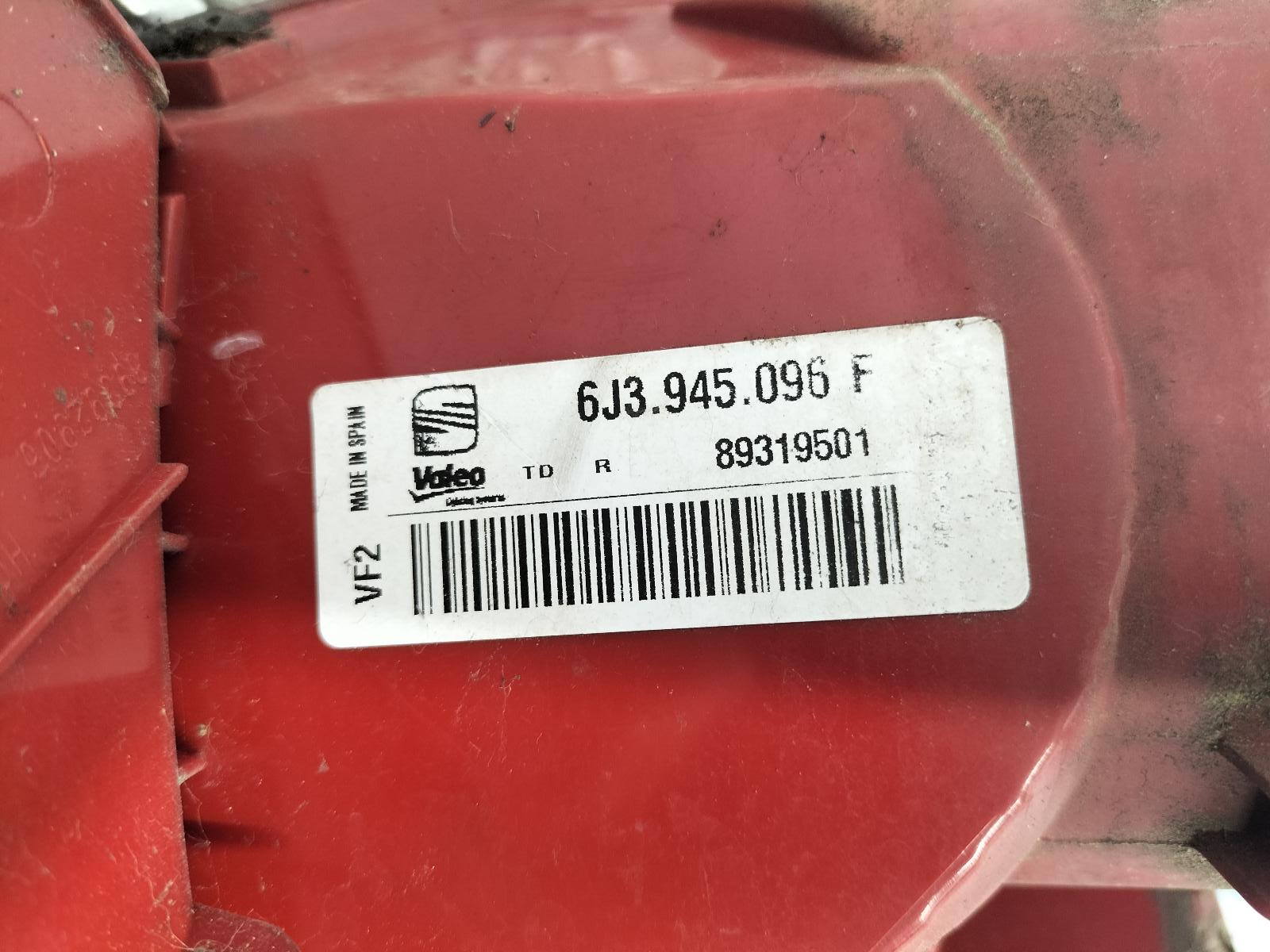 2010 SEAT IBIZA ACHTERLICHT R View Auto part ACHTERLICHT R SEAT IBIZA 2010
