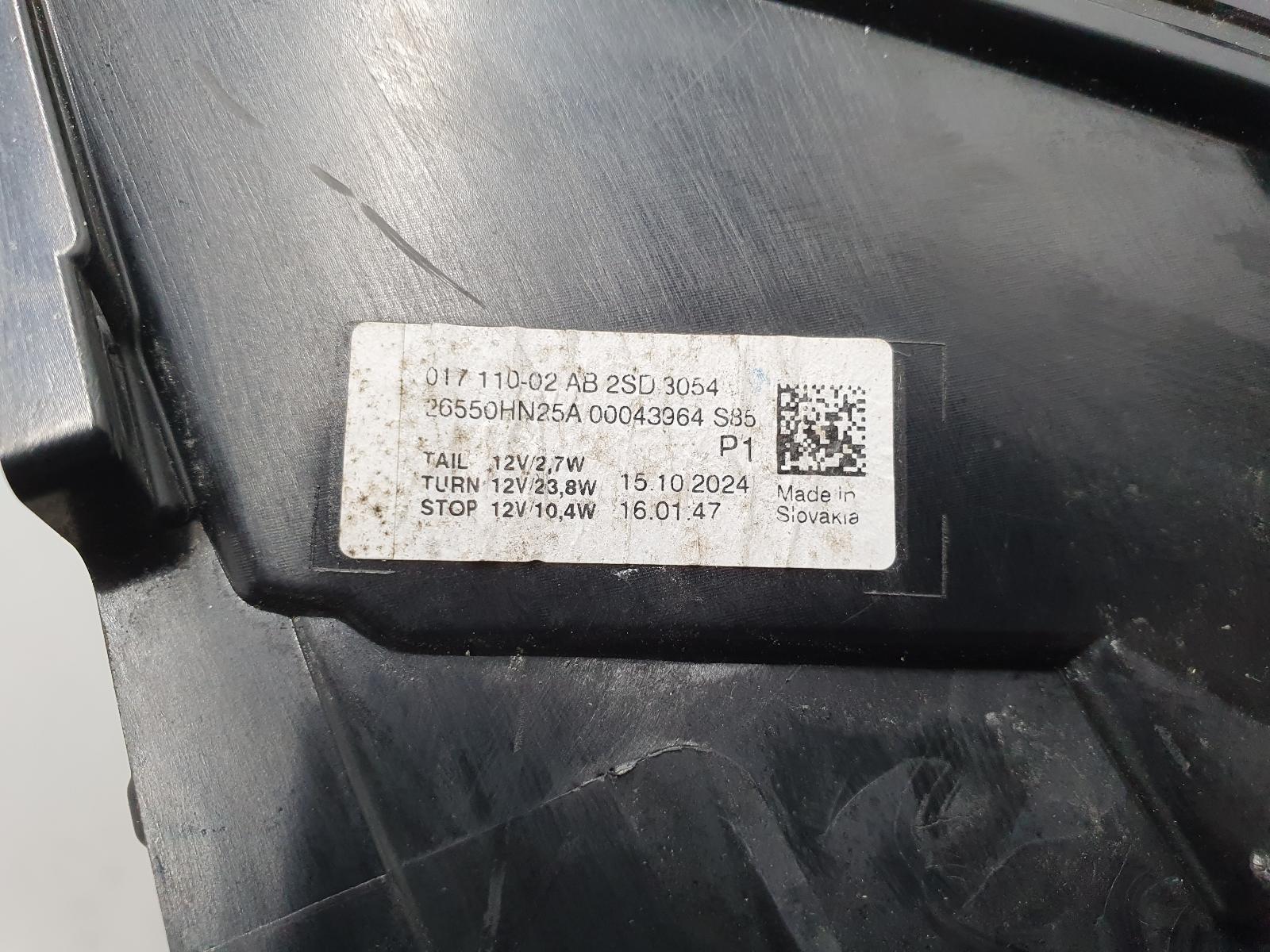 2024 NISSAN QASHQAI ACHTERLICHT R View Auto part ACHTERLICHT R NISSAN QASHQAI 2024