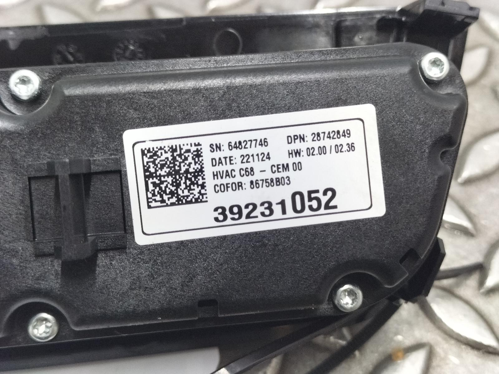 2023 OPEL / VAUXHALL CORSA KACHEL BEDIENINGSPANEEL View Auto part KACHEL BEDIENINGSPANEEL OPEL / VAUXHALL CORSA 2023
