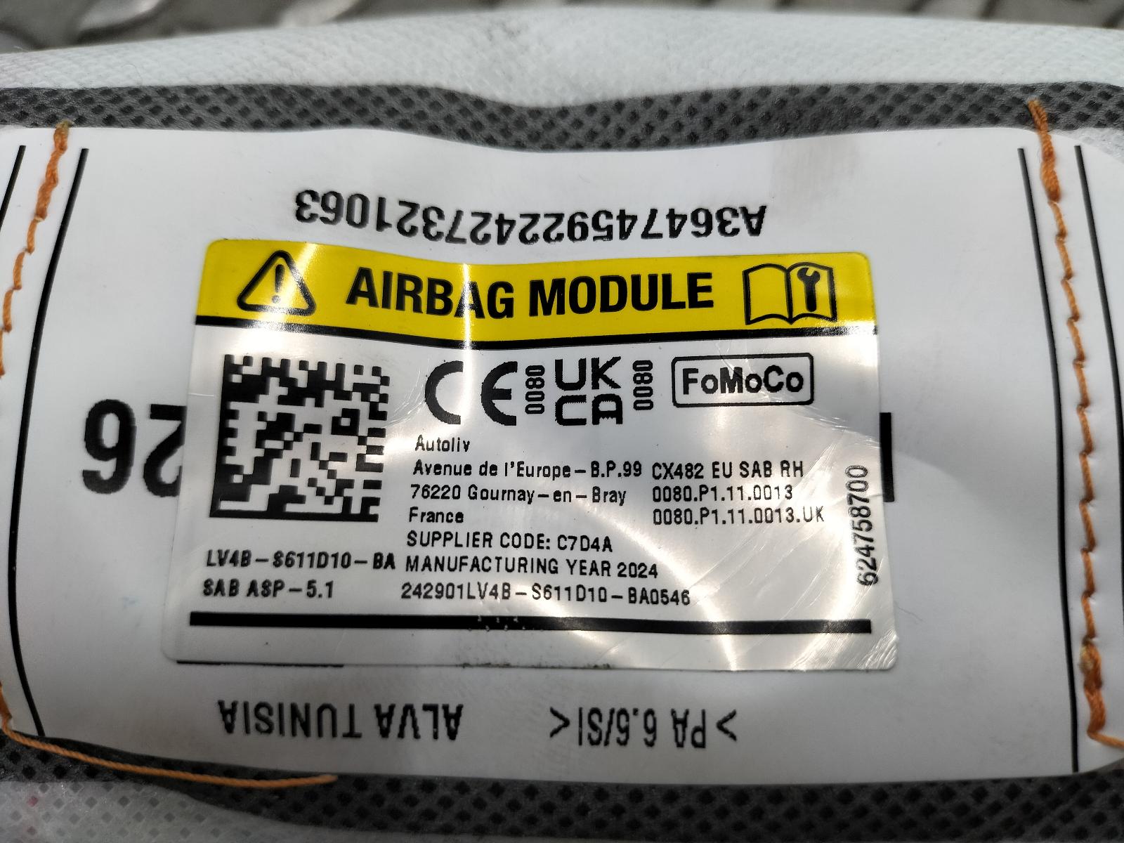 2024 FORD KUGA AIRBAG RECHTS View Auto part AIRBAG RECHTS FORD KUGA 2024