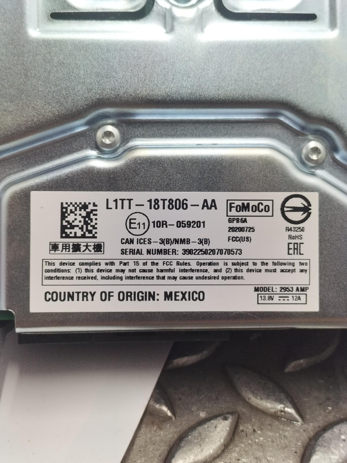 2020 FORD FIESTA VERSTERKER UNIT AUDIO View Auto part VERSTERKER UNIT AUDIO FORD FIESTA 2020