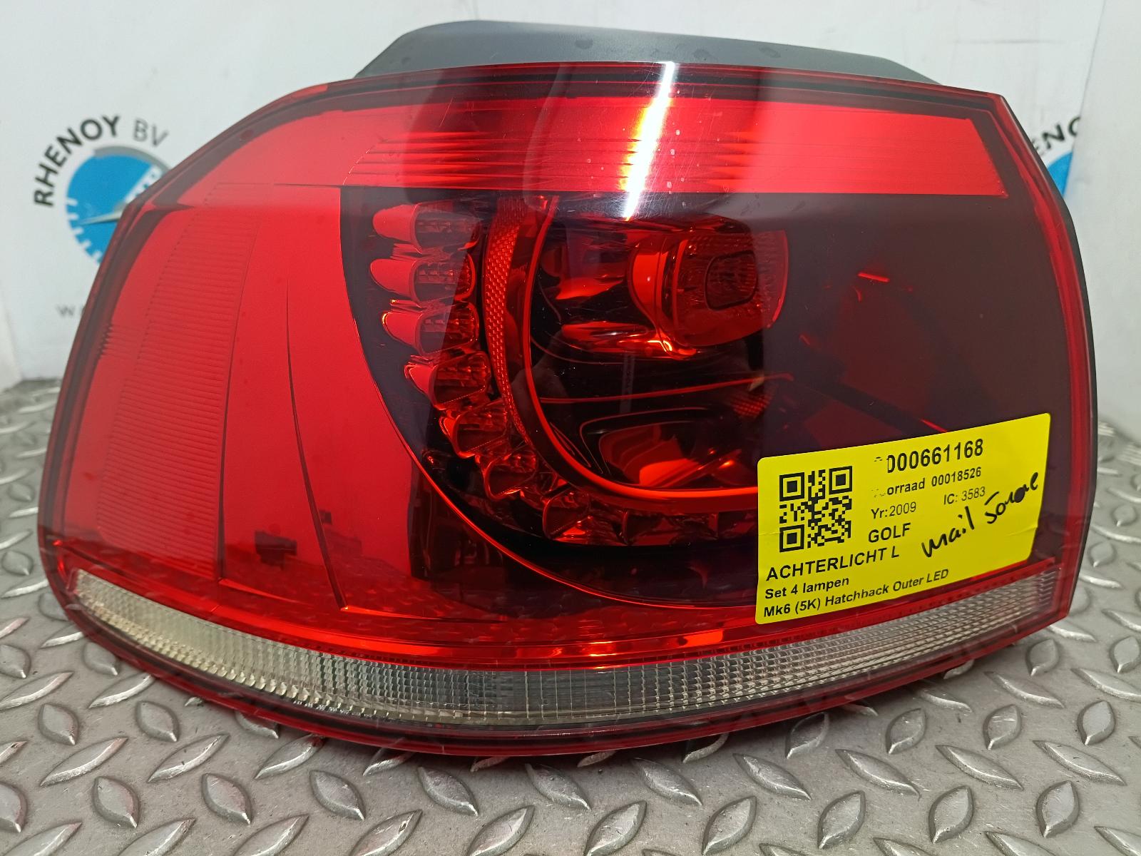 2009 VOLKSWAGEN GOLF ACHTERLICHT L View Auto part ACHTERLICHT L VOLKSWAGEN GOLF 2009