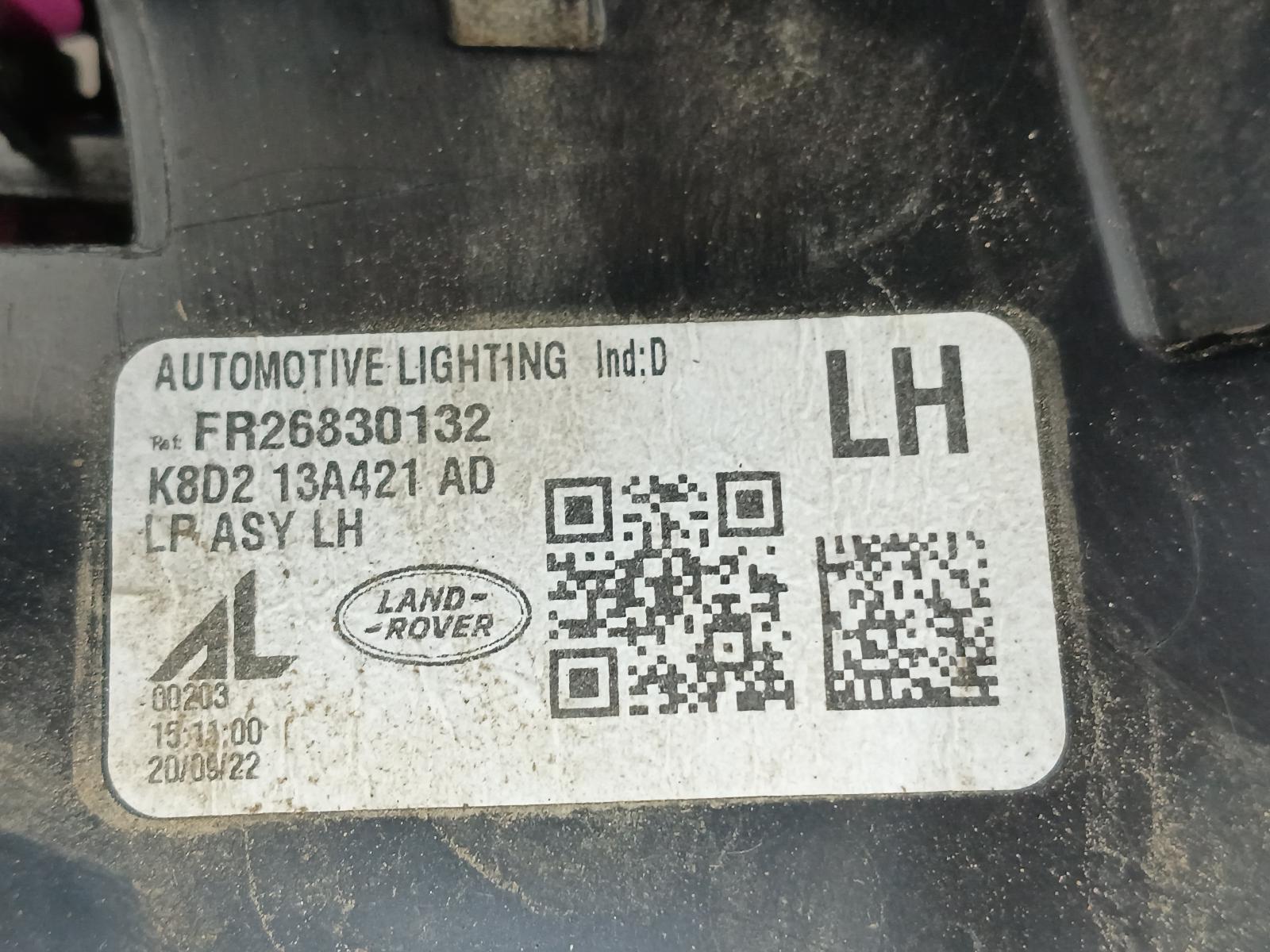 2022 LAND ROVER RANGE ROVER EVOQUE ACHTERLICHT L View Auto part ACHTERLICHT L LAND ROVER RANGE ROVER EVOQUE 2022