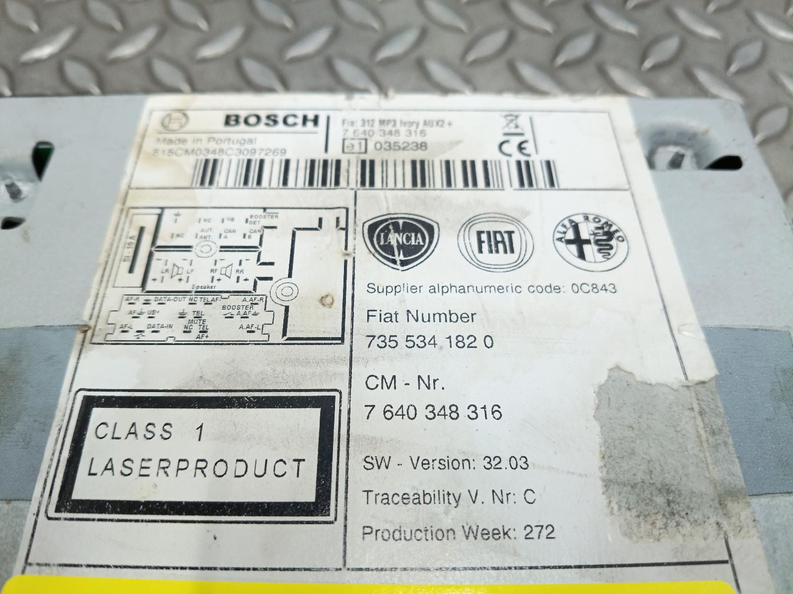 2012 FIAT 500 RADIO View Auto part RADIO FIAT 500 2012