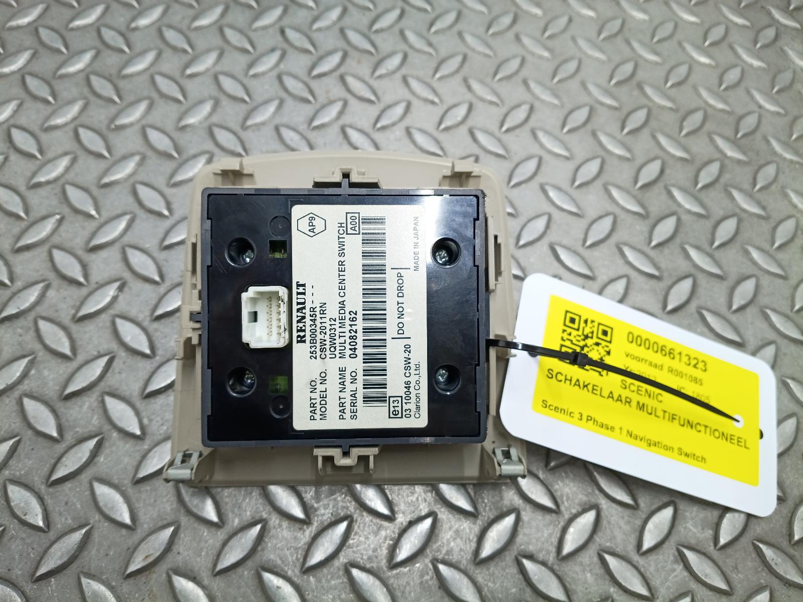 2012 RENAULT SCENIC SCHAKELAAR MULTIFUNCTIONEEL COMPUTER View Auto part SCHAKELAAR MULTIFUNCTIONEEL COMPUTER RENAULT SCENIC 2012