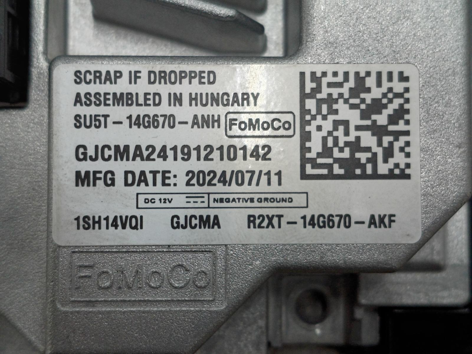 2024 FORD TOURNEO COURIER COMPUTER ECU View Auto part COMPUTER ECU FORD TOURNEO COURIER 2024