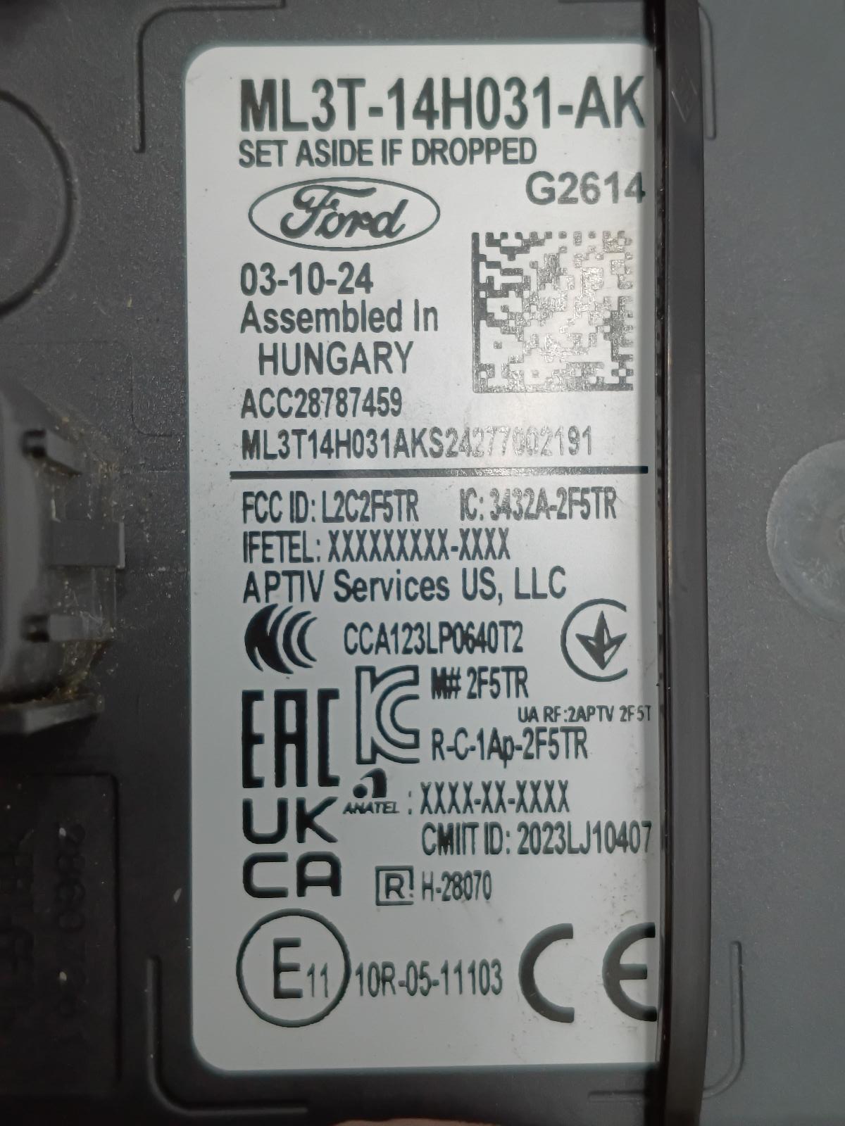 View Auto part SENSOR RADAR FORD PUMA 2024