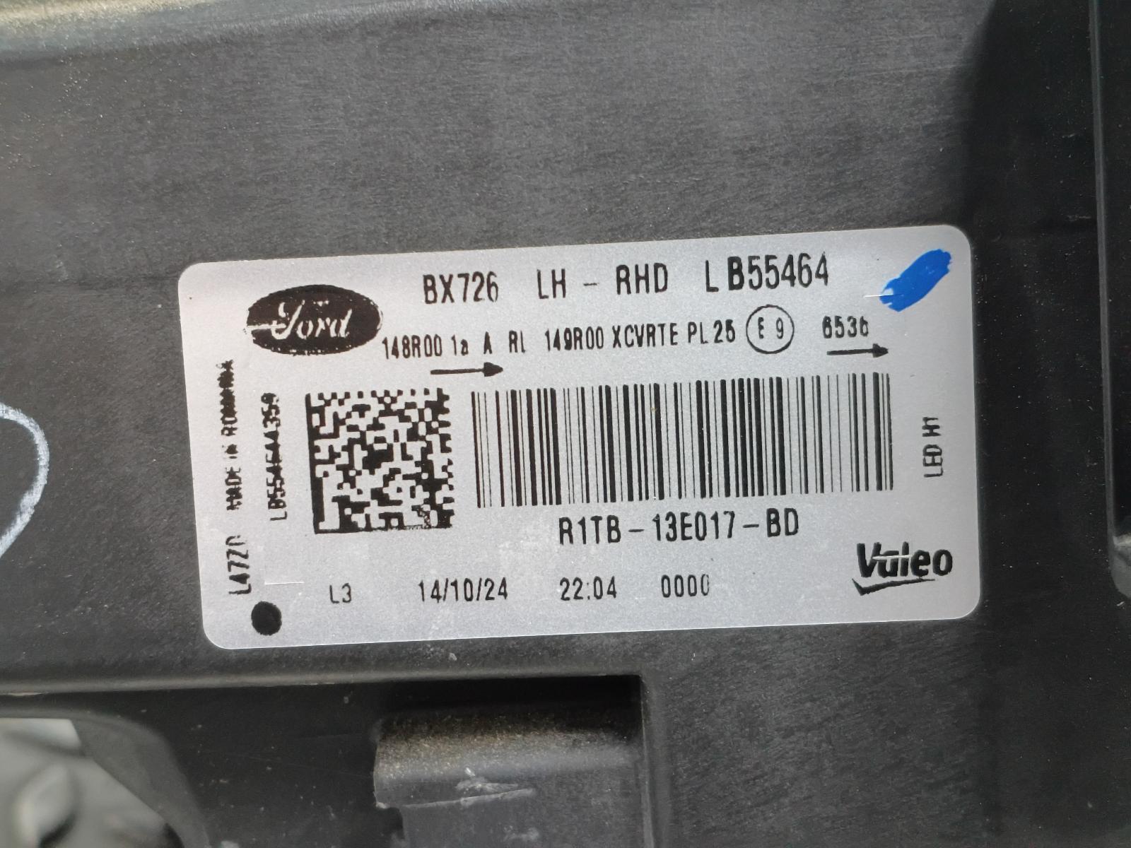 2024 FORD PUMA KOPLAMP L View Auto part KOPLAMP L FORD PUMA 2024