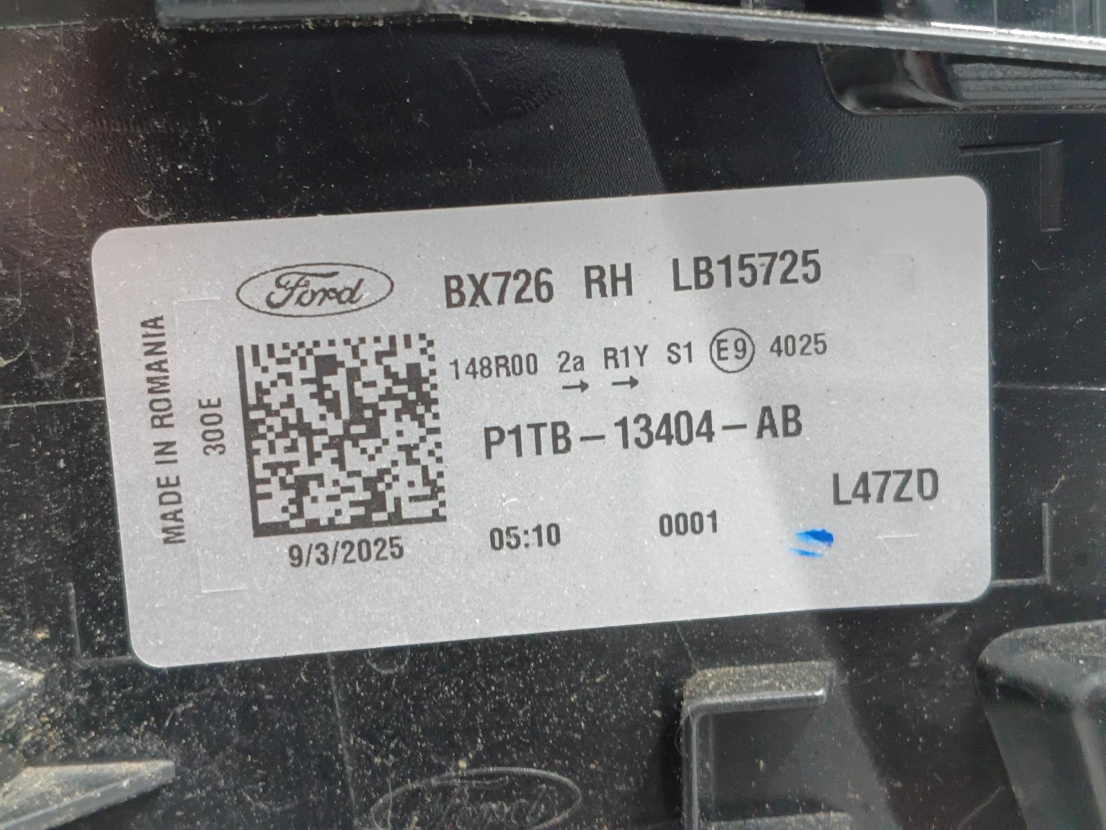 2025 FORD PUMA ACHTERLICHT R View Auto part ACHTERLICHT R FORD PUMA 2025
