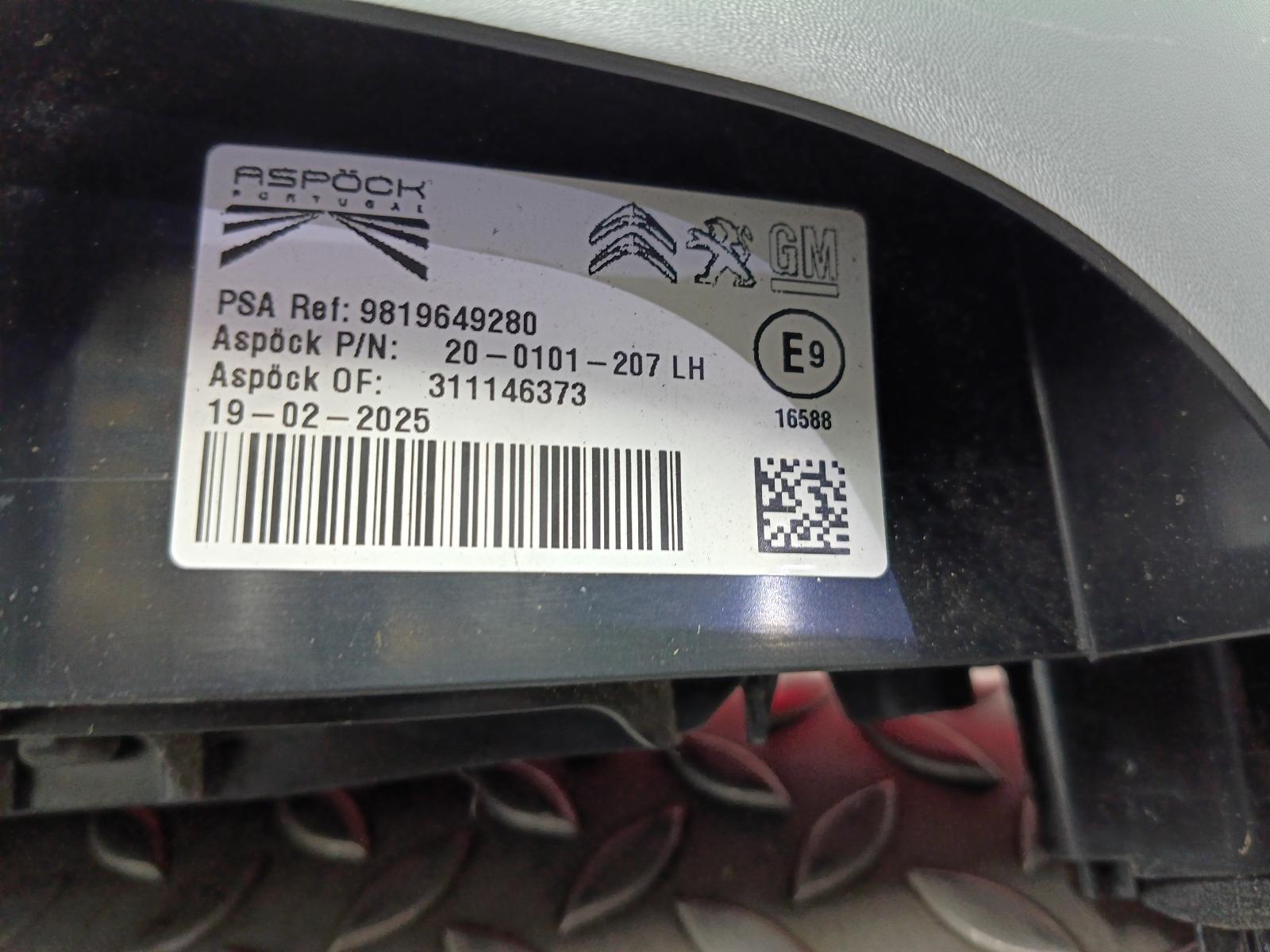 2025 CITROEN BERLINGO ACHTERLICHT L View Auto part ACHTERLICHT L CITROEN BERLINGO 2025