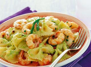 Pasta gamberi e asparagi
