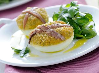 Uova ripiene al forno